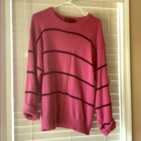 Eddie Bauer Other - Vintage Eddie Bauer pink/ blue striped sweater
